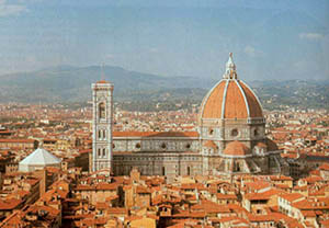 The Duomo dominating the city of Florence